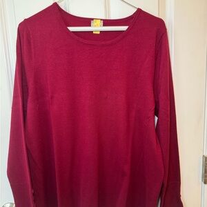 Chico's Burgundy Long Sleeve Top